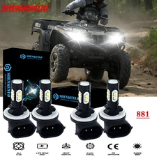 4x Headlight For ARCTIC CAT 400 500 650 700 HI/Lo Beam LED Light Bulbs