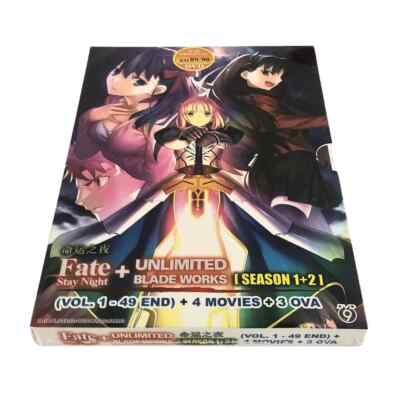 DVD Fate Stay Night+Unlimited Blade Works S1+2 (Vol.1-49End)+4