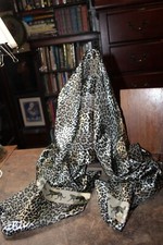 Vintage Scarf Cheetah Print 12" x 56"