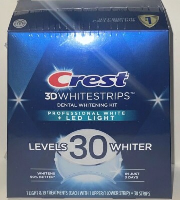 Crest 3D Levels 30 Professional White+LED Light 38 Strips  