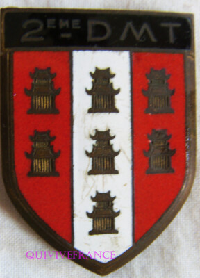 IN13755 - Abzeichen 2° Division De Markt Des Tonkin, Rücken Guilloche, Pagode
