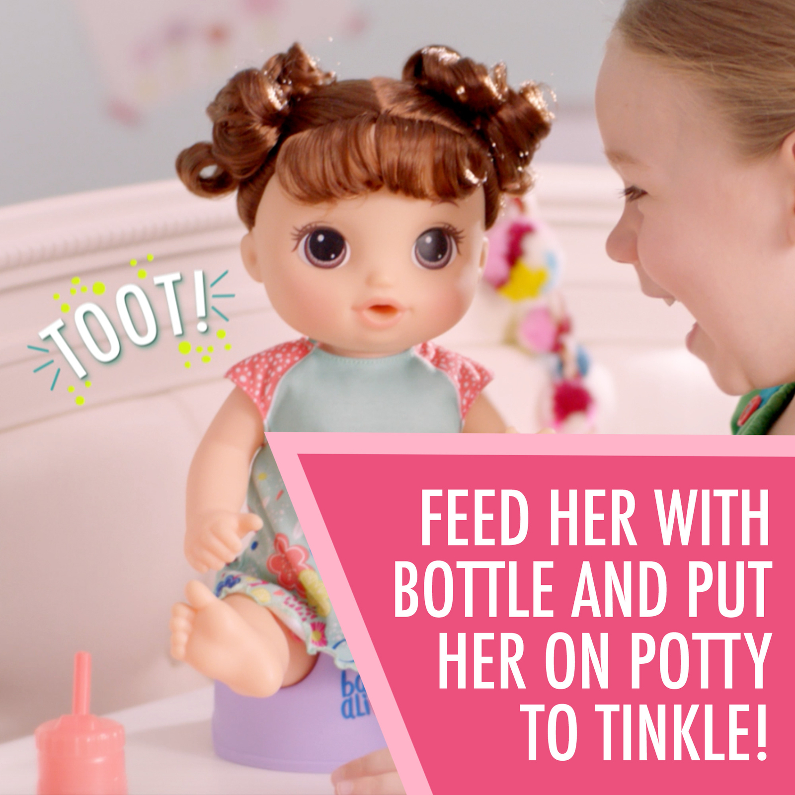 baby alive potty dance brown curly hair