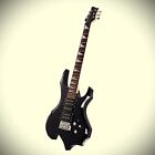 Black Electric Guitar Package 36" Full-Size 24-Fret, Sawtooth Inlays, Unbranded