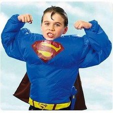Superman of Steel Returns Dress Up Super Hero Costume Boys Inflatosuit Halloween