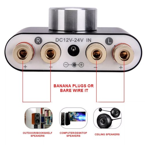 50W+50W 5.0 Mini Bluetooth HiFi Stereo Audio Car Home Digital Power Amplifier - Picture 9 of 15