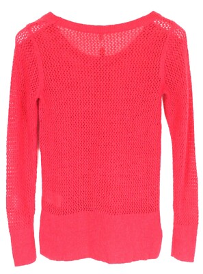 SUPERDRY Crochet Crew Jumper Damen 2XS Pullover Wool Angora Blend Open Knit