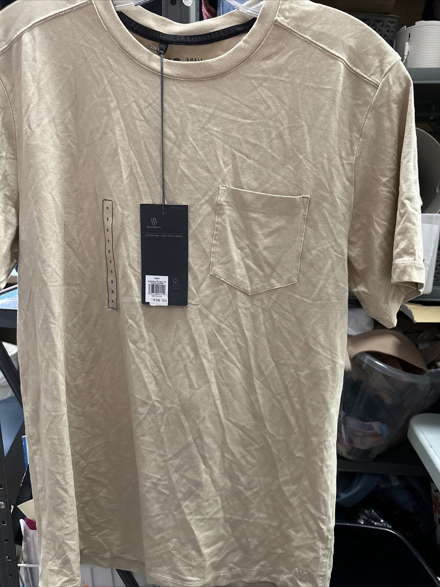 STONE |SHORT-SLEEVED ROUND NECK T-SHIRTS (21579 S New With Tags ($38) VRST Men's Icon Short Sleeve Tee Stone