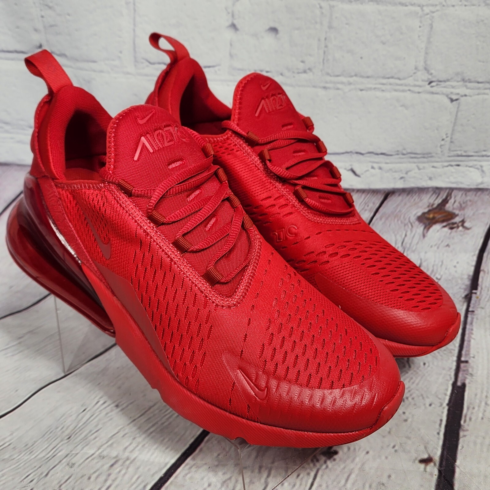 Nike Air Max 270 Shoes Mens 11.5 Air Max University Red Sneakers | eBay