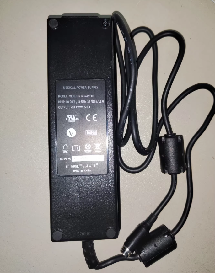 MENB1121A2449F02 24V 5A 4Pin AC Adapter Power Supply Charger