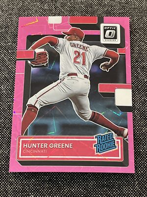 Hunter Greene RC -2022 Panini Donruss Optic Pink Velocity #/249 No.160