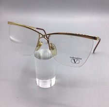 Valentino V360-903 Vintage 80s Sunglasses Gold Metal Butterfly Cat-Eye Women NOS