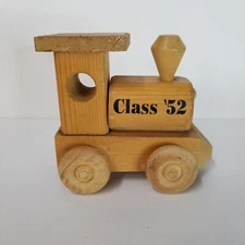 Vintage Class '52 Wooden Train Handcrafted By Big John El Paso Tx