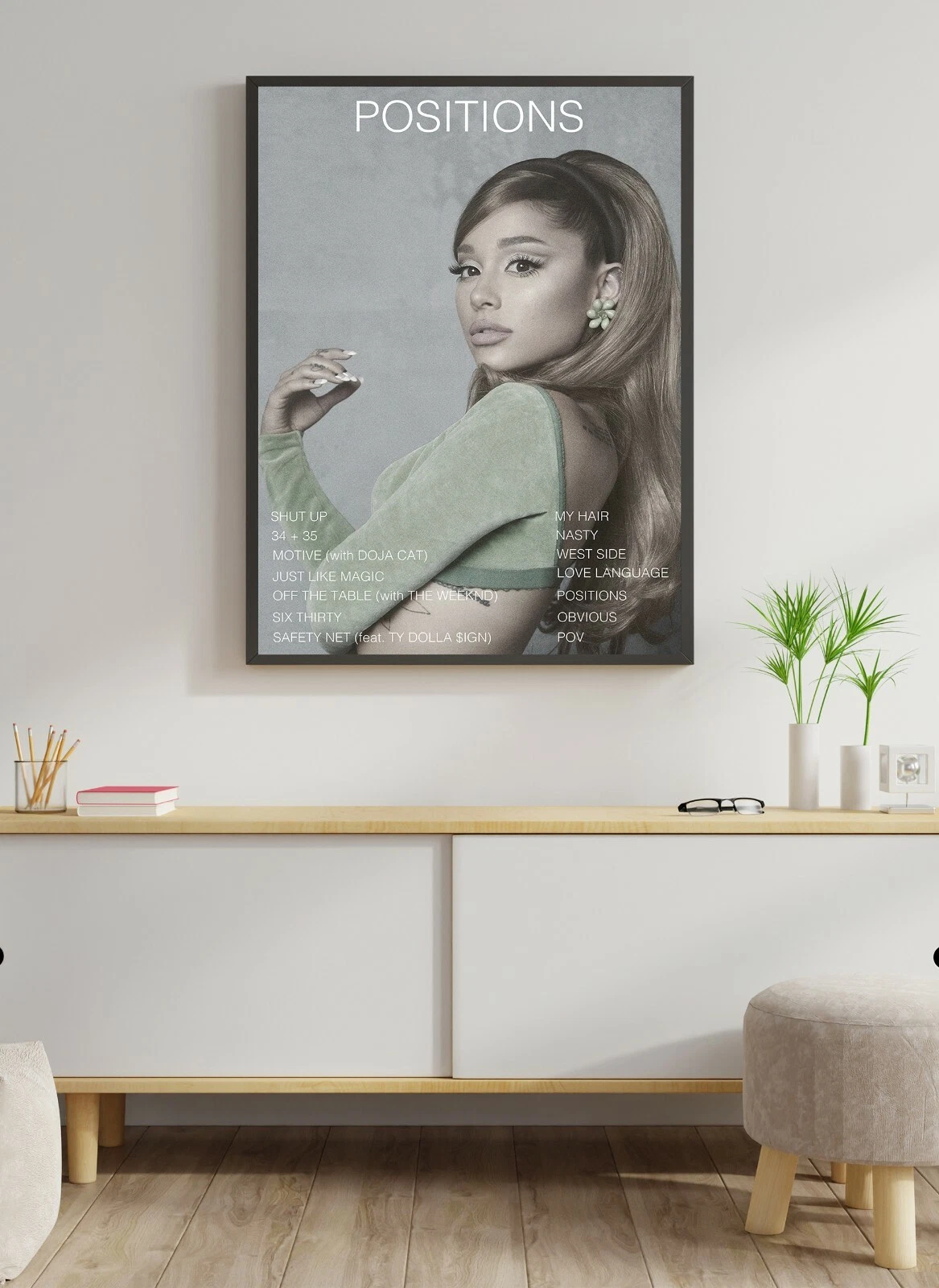 Ariana Positions Album Premium Music Poster | Artwork Tracklist