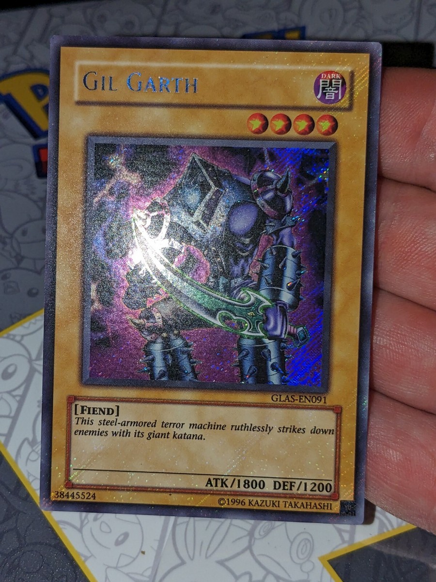 Yugioh Gil Garth Secret Rare Unlimited GLAS-EN091 FULL HOLO Yugioh Gil Garth Secret Rare Unlimited GLAS-EN091 FULL HOLO