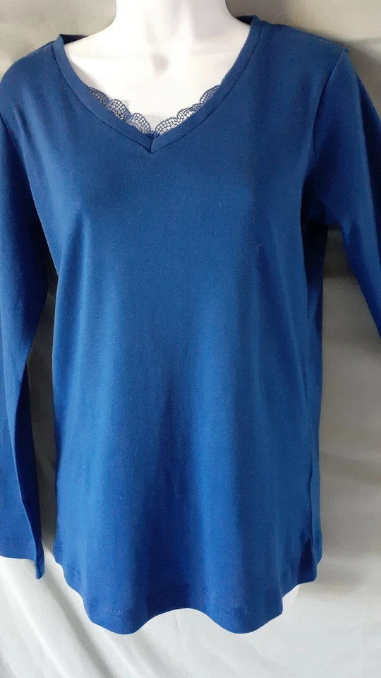 Charter Club 蓝色白色睡衣套装长袖长裤狗 X 小号 40 英寸胸围 — 第 3/4 张图片