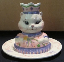 Fitz and Floyd Essentials StackHappy Ballerina Kitty Dinner Set (Plate Bowl Cup)