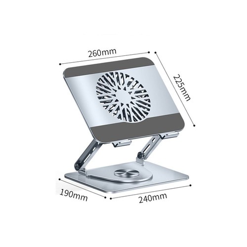 Heat Dissipation Laptop Stand 360° Rotating Tablet Riser Holder - Afbeelding 7 van 9
