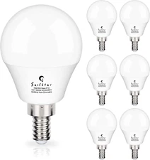 Sailstar Candelabra LED Light Bulbs 60-Watt Equivalent, Daylight White 5000K, E1