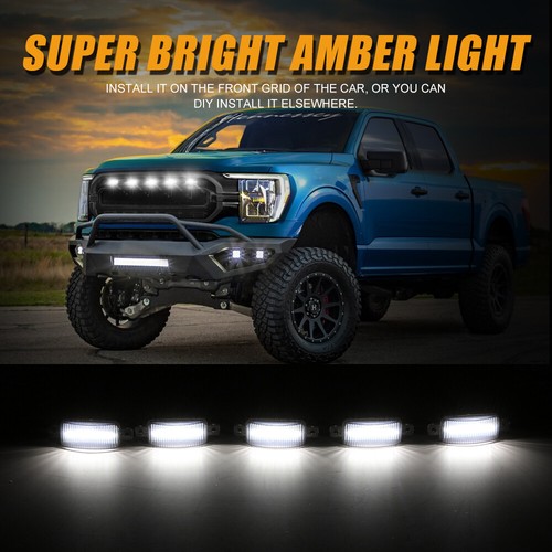 5Pcs LED Front Grille Light Raptor Style-Grill For Jeep Grand Cherokee 2003-2021 - 第 2/12 張圖片