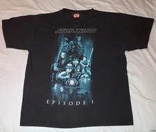 VTG 1999 STAR WARS EPISODE 1 T SHIRT SITH JEDI DARTH MAUL MOVIE PROMO MED/LRG 