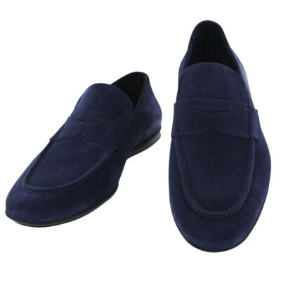 Fiori Di Lusso Marineblau Wildleder Pennyloafer - (6L)