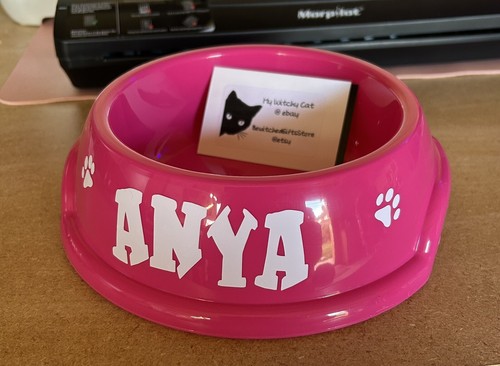 Large 6" dog feeding bowl. Add your pooch name Choice Of Colours - Picture 2 of 7