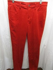 WOMENS ANN TAYLOR LOFT SUPER SKINNY CORDUROY BRICK RED PANTS SIZE 8 INSEAM 29"