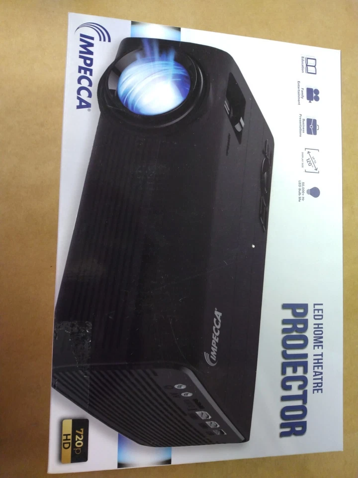 IMPECCA 120" HD 720P LED Home Theatre Projector 100 ANSI Lumens - Image 3 of 4