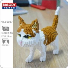 Balody Persian Cat Stand Pet 3D Model DIY Mini Diamond Blocks Brick Building Toy