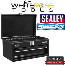 Sealey Mini Toolbox 1 Drawer Superline Pro Black Tool Storage Workshop Garage