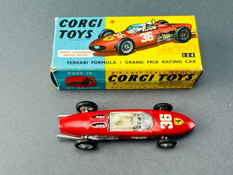 1:43 CORGI TOYS 154 Ferrari Formula 1 Grand Prix Rennwagen mit Original Box OVP - Bild 2 von 4