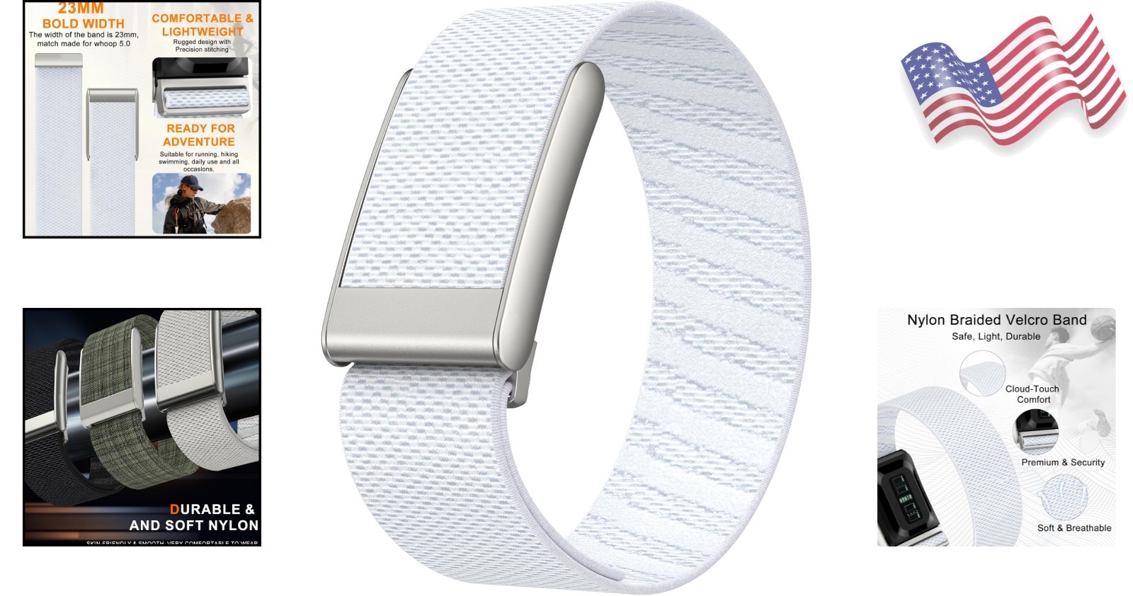 Adjustable Nylon Sport Band for Whoop 5.0 - Perfect for Any Activity
