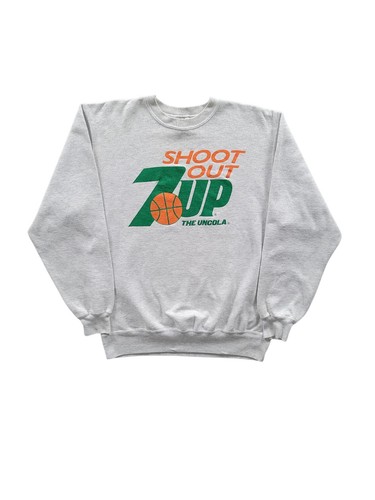 VINTAGE 7UP SHOOTOUT CREWNECK SWEATSHIRT - 7UP BASKETBALL - CHAMPION SWEATSHIRT