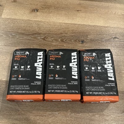 LAVAZZA AROMA PIU ROASTED COFFEE BEANS 3 PK 2.2 LB EACH 