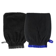 2Pcs Reusable Shower Glove Body Brush Scrubber Easy Wash Assorted Colors
