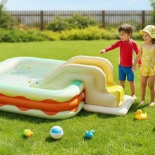Aufblasbare Wasserrutsche &ndash; Kompakt, Spa&szlig; f&uuml;r Kinder, einfacher Aufbau f&uuml;r