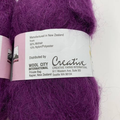 Lote de 10 madejas Millie Mohair 90% hilo Mohair 50 g ea púrpura suave Nueva Zelanda - Imagen 6 de 6