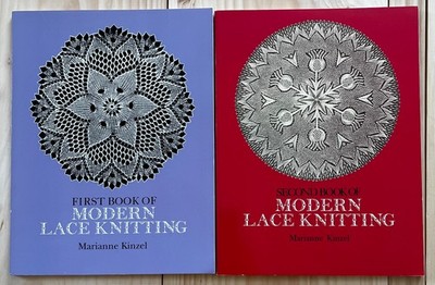 Modern Lace Knitting: First & Second Book by Marianne Kinzel  1972 Dover Two PBs