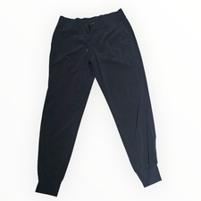Athleta Jogger Pants Women's Sz 4 Black Drawstring Waist Pockets Athleisure