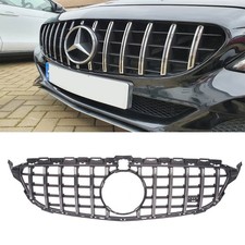 GT Panamericana Grill f&uuml;r Mercedes C-Klasse W205 S205 C205 A205 silver schwarz