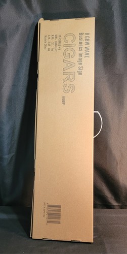 Zigarren Schild LED Licht buchstabiert 32" x 8" mehrere Farben Einstellungen hängen Kette Stecker - Bild 11 von 16