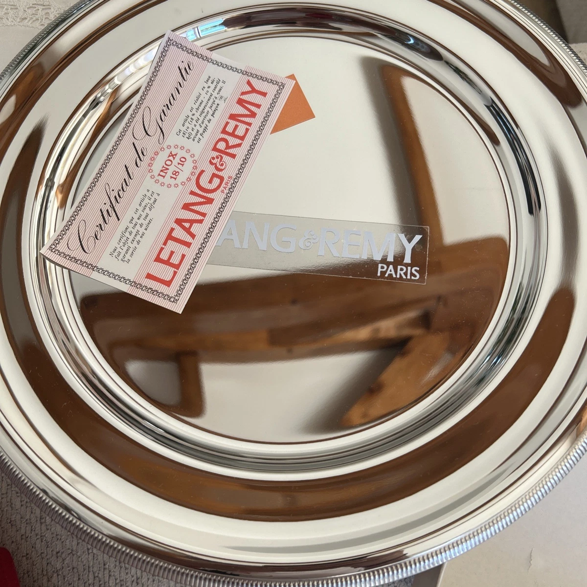 Létang Rémy Océane plat de service carré profond inox vint