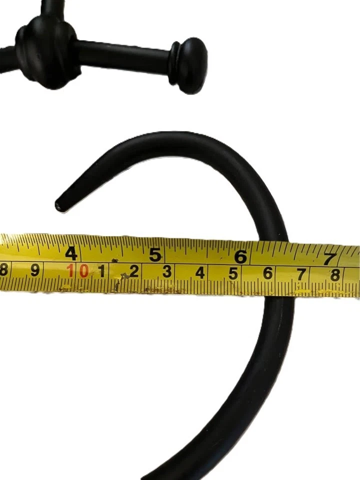 Toallero redondo de hierro forjado de 8,5" x 6" acabado de baño de alta gama resistente Foto 3 de 4