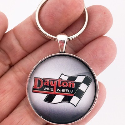 Vintage Dayton Wire Wheel Center Cap Emblem Badge 1.2'' Diameter Keychain