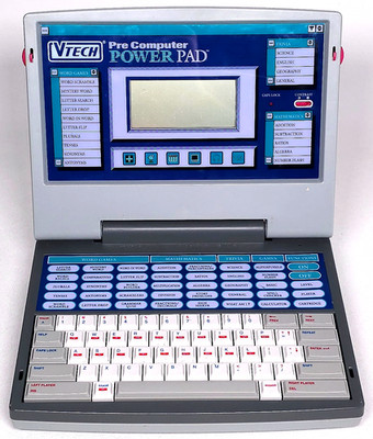 VTech Pre Computer Power Pad Educational Learning Toy Grey 32-0682-549 Vtg WORKS