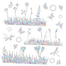 Flower and Grass Anti-Collision Decals - Save Birds from Window Collisions,