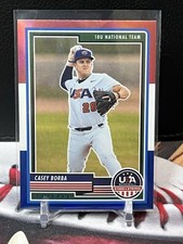 2023 Panini USA Baseball Stars & Stripes - Casey Borba #3 Red White & Blue Prizm