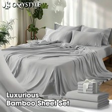 Premium 6-Piece Bamboo Sheet Set, Deep Pockets, 2000TC Premium Sheet Set