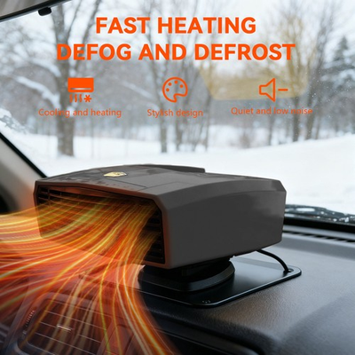 #ad 1200W Portable Electric Car Heater 360° Rotating Fan Defogger Defroster Demister $6.99