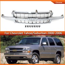 Chrome Front Bumper Grille For Chevy 99-02 Silverado 1500 00-06 Tahoesuburban
